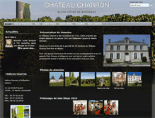 Tablet Screenshot of chateau-charron.com